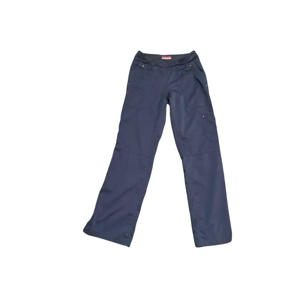 Healing Hands Purple Label Yoga Scrub Pants Navy Blue Cargo Medical XS - Picture 1 of 3